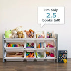 Organizzatore per giocattoli per bambini a 12 scomparti con struttura in MDF