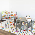 Organizzatore per giocattoli per bambini a 12 scomparti con struttura in MDF