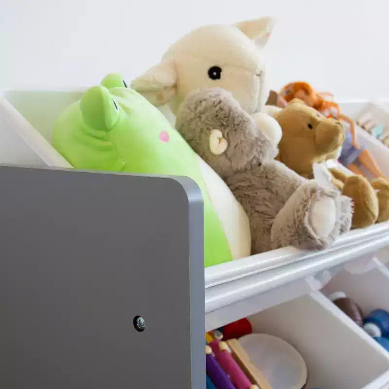 Organizzatore per giocattoli per bambini a 12 scomparti con struttura in MDF
