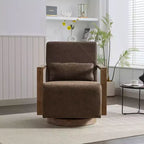 Poltrona Girevole a 360° con Rivestimento in Similpelle