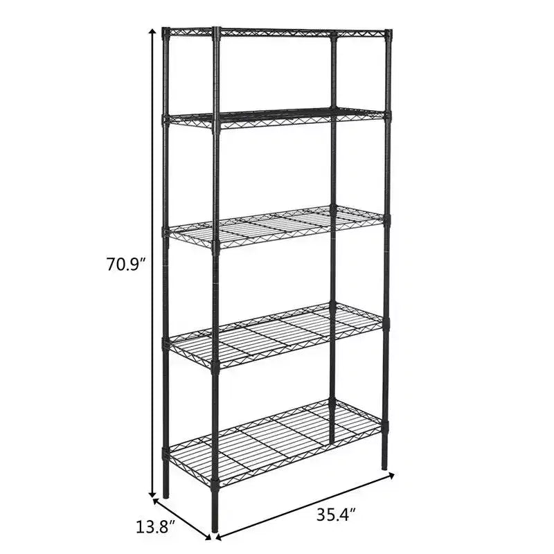 Scaffale metallico a 5 ripiani, larghezza 89,99 cm