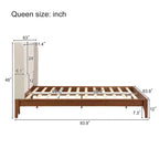 Struttura letto in bambù con testiera imbottita – King & Queen