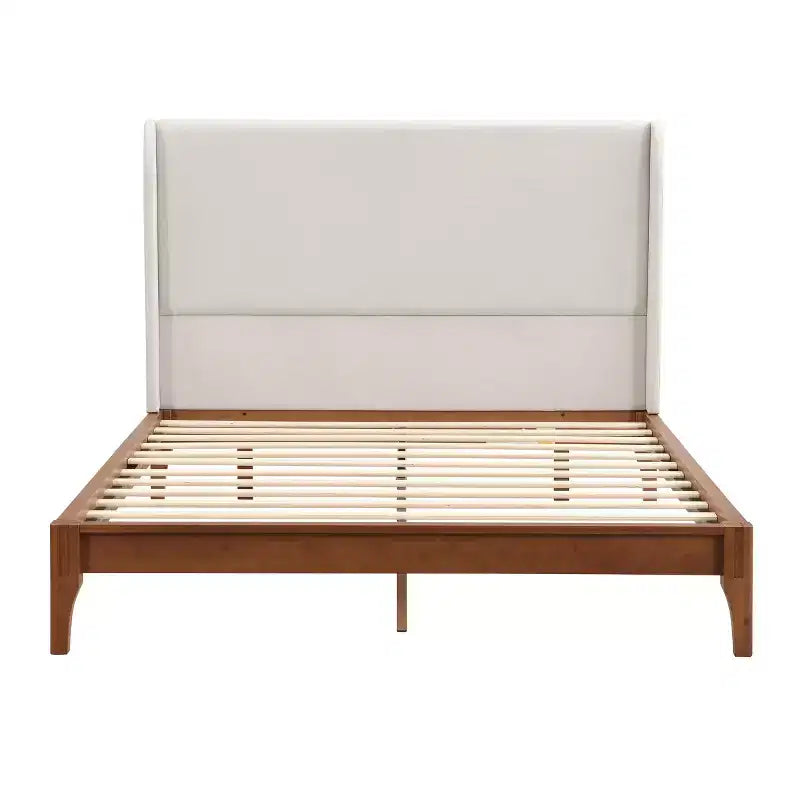 Struttura letto in bambù con testiera imbottita – King & Queen