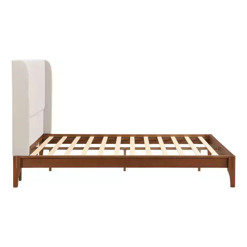 Struttura letto in bambù con testiera imbottita – King & Queen