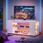 Mobile TV lucido da 47 pollici con luci LED e ripiani aperti