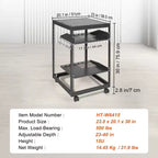 Armadio rack server open frame 15U – Profondità regolabile 23"–40", capacità 500 libbre
