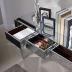 Scrivania Glam a specchio con cassetti