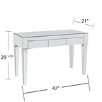 Scrivania Glam a specchio con cassetti