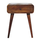 HomeRoots 22 Chestnut Solid Wood One Drawer Nightstand
