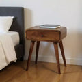 Comodino con cassetto in legno massello – 56 cm