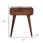 Comodino con cassetto in legno massello – 56 cm