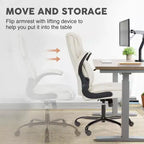 Sedia da ufficio ergonomica con braccioli ribaltabili e supporto lombare