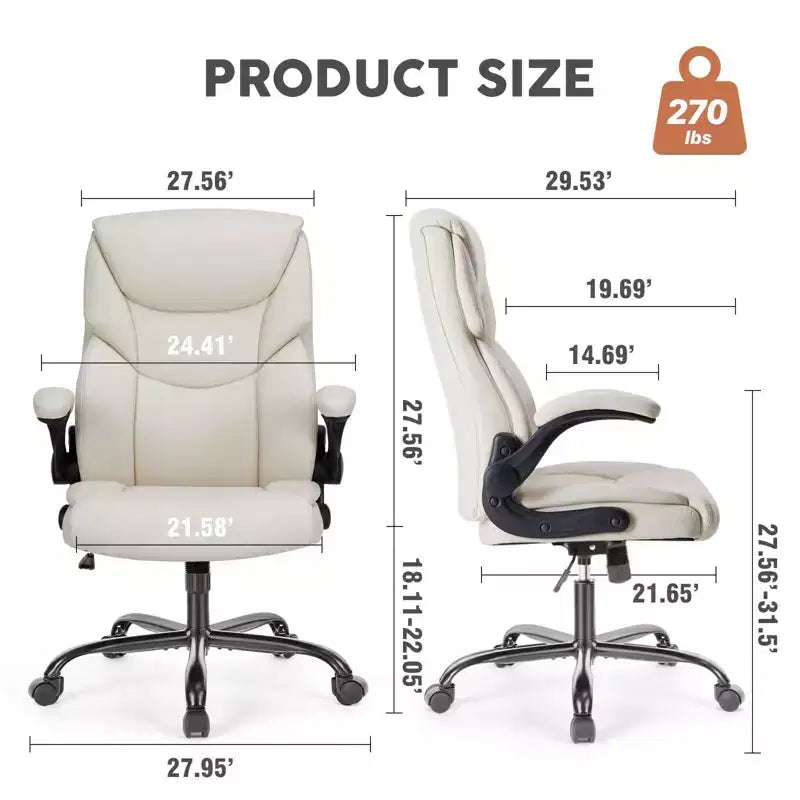 Sedia da ufficio ergonomica con braccioli ribaltabili e supporto lombare