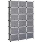 Expandable Plastic Shoe Rack, 12-Tier Shoe Cabinet, Holds 72 Pairs of Shoes, Suitable for Wardrobes, Entryways, Hallways,