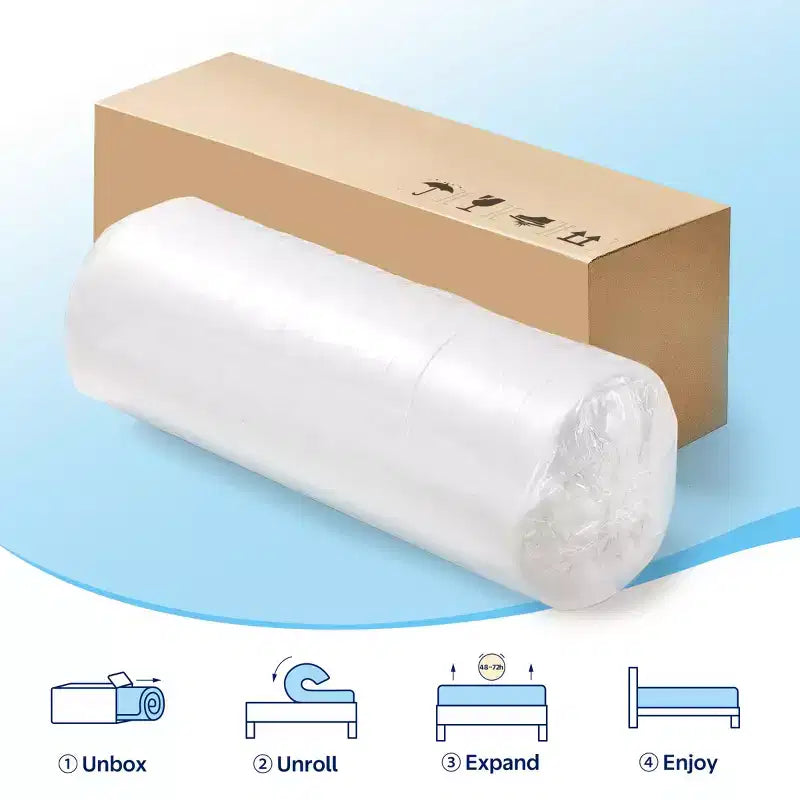 Materasso in memory foam con gel rinfrescante e supporto in carbone di bambù