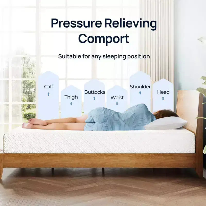 Materasso in memory foam con gel rinfrescante e supporto in carbone di bambù