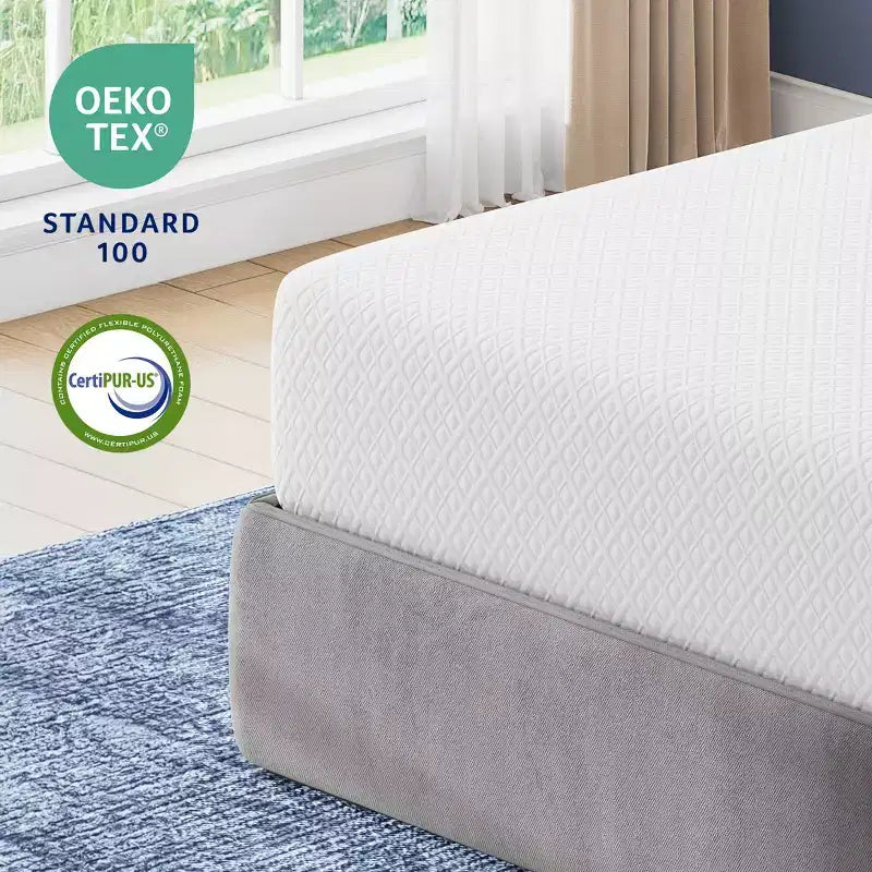 Materasso in memory foam con gel rinfrescante e supporto in carbone di bambù