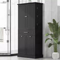 GDFStudio Josh Multiple Compartments Storage Bathroom Cabinet with Tilt-Out Laundry Hamper and Adjustable Shelf