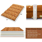Materasso da pavimento futon floreale – Spessore 7,5 cm, misure Twin e Full