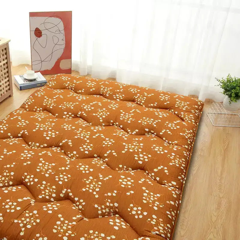 Materasso da pavimento futon floreale – Spessore 7,5 cm, misure Twin e Full