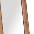 Specchio a figura intera da appoggio con cornice e supporto in legno