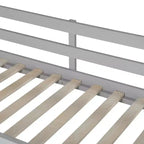 Letto a soppalco singolo con scrivania e mensole – Grigio