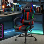 Sedia da gaming con massaggiatore e poggiapiedi