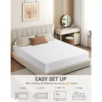 Materasso in Memory Foam da 8 Pollici – Rigidità Media, Infuso in Gel, Certificato CertiPUR-US