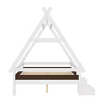 Letto a Piattaforma Matrimoniale con Scale – Legno Massello, Basso Profilo, Struttura Letto per Bambini