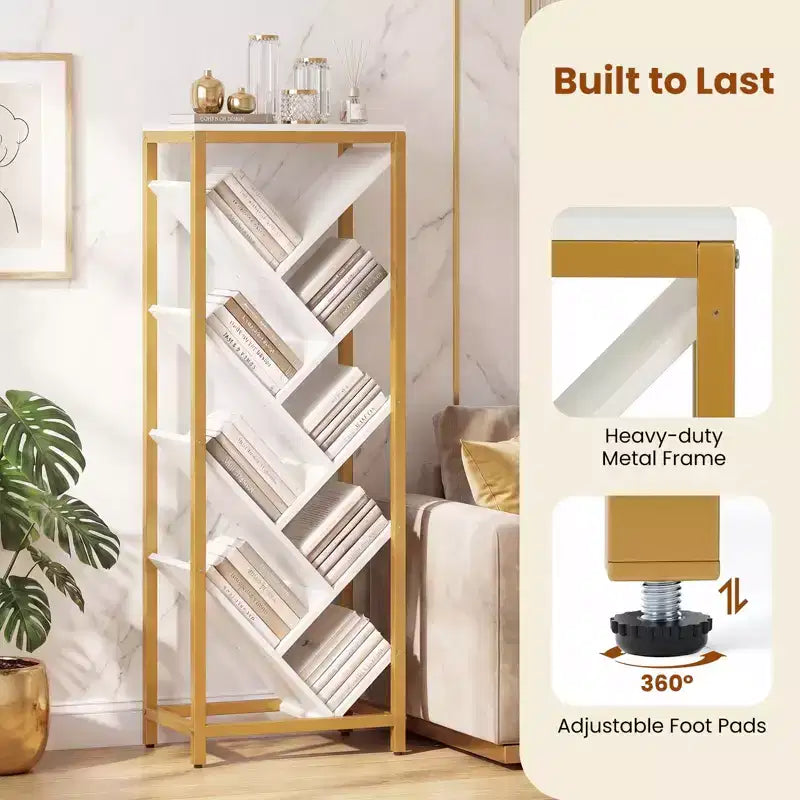 Libreria a forma di albero a 9 livelli – Scaffale angolare autoportante