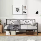 Struttura divano letto singolo in metallo con doghe – Divano letto, Bianco/Nero
