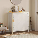 Credenza in Rattan con Ante e Ripiano