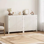 Credenza in Rattan con Ante e Ripiano