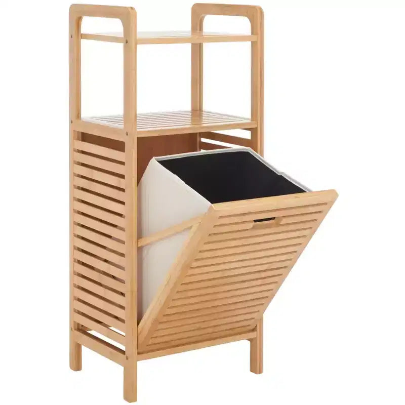 Cesto portabiancheria Hallow con ripiano - STG1903 - Naturale/Beige - Safavieh