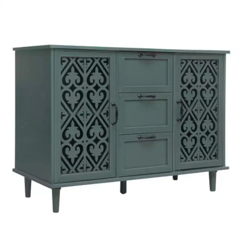 Credenza a buffet a 3 cassetti con 2 ante – Credenza contenitore larga 120 cm