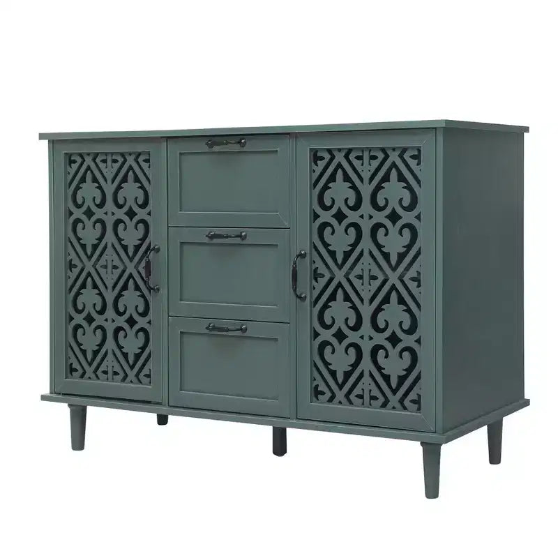 Credenza a buffet a 3 cassetti con 2 ante – Credenza contenitore larga 120 cm