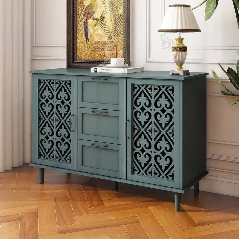 Credenza a buffet a 3 cassetti con 2 ante – Credenza contenitore larga 120 cm
