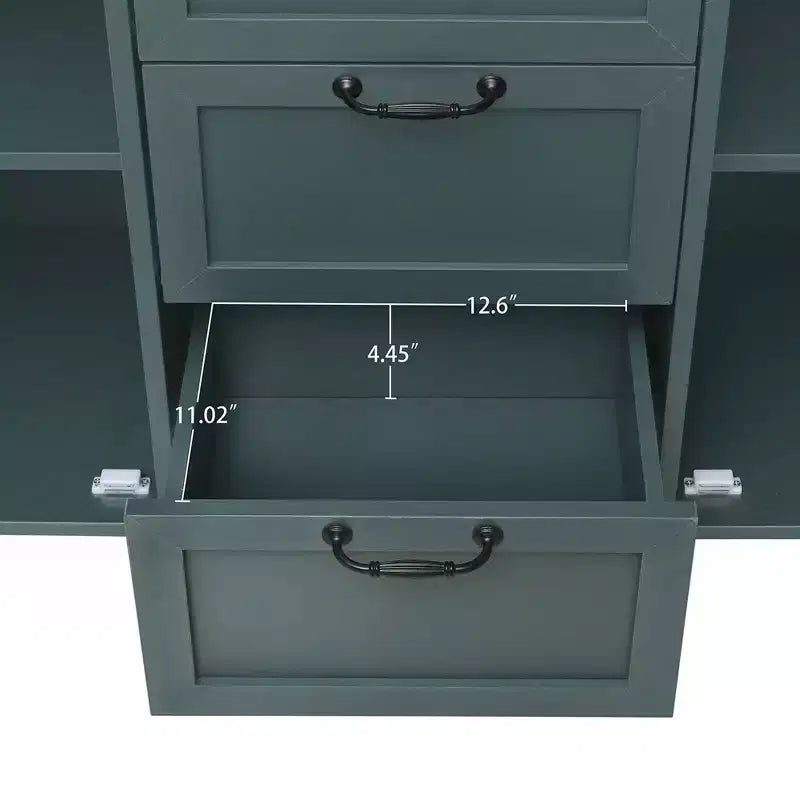 Credenza a buffet a 3 cassetti con 2 ante – Credenza contenitore larga 120 cm