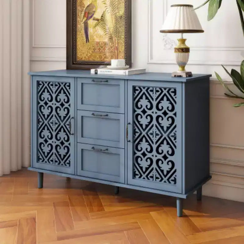 Credenza a buffet a 3 cassetti con 2 ante – Credenza contenitore larga 120 cm