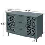 Credenza a buffet a 3 cassetti con 2 ante – Credenza contenitore larga 120 cm